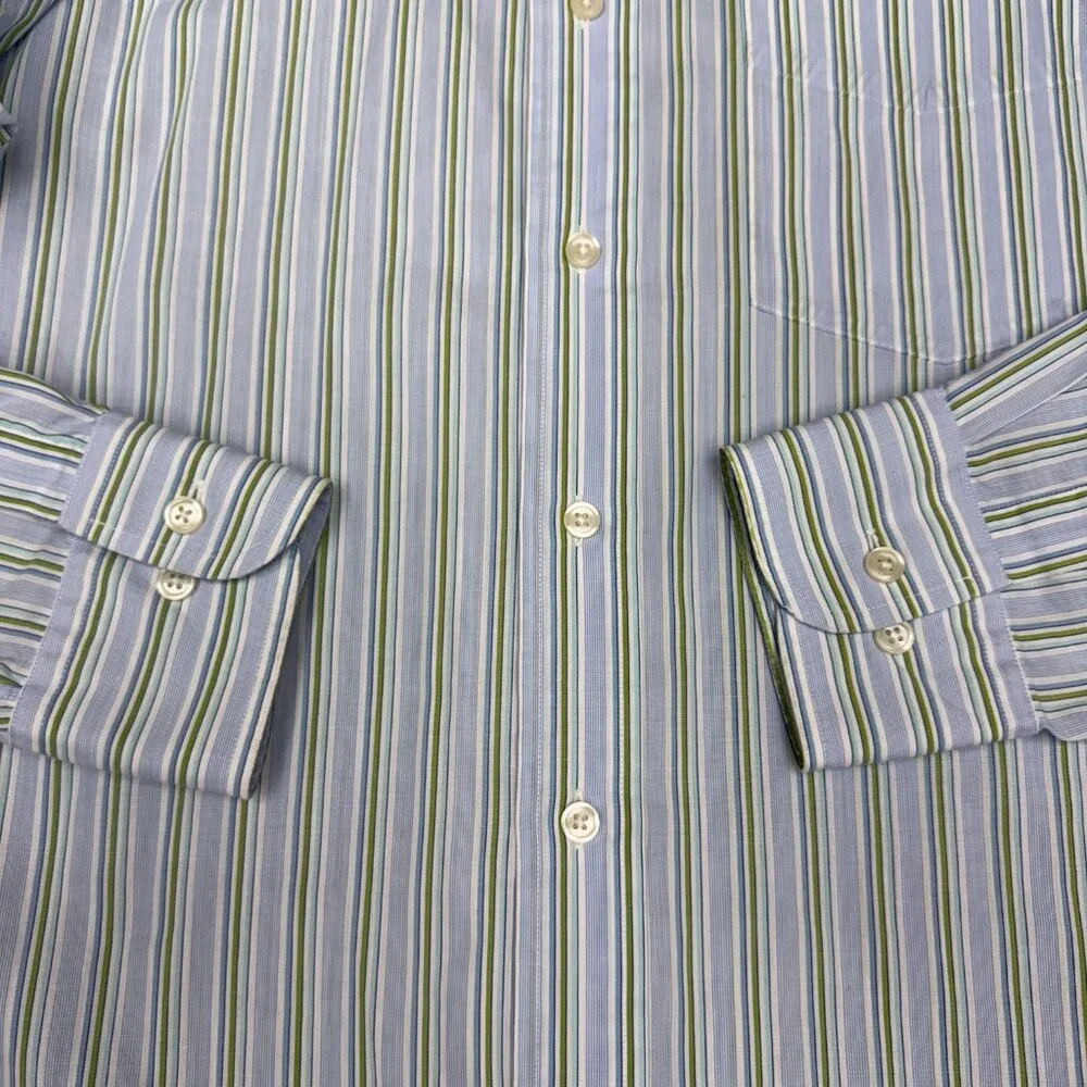 EUC Men's J. CREW Cotton Striped Dress Shirt Striped | Size M‎ (15-15.5)